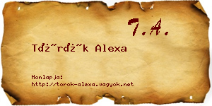 Török Alexa névjegykártya