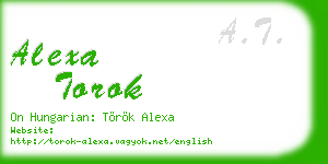 alexa torok business card