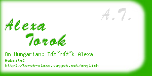 alexa torok business card